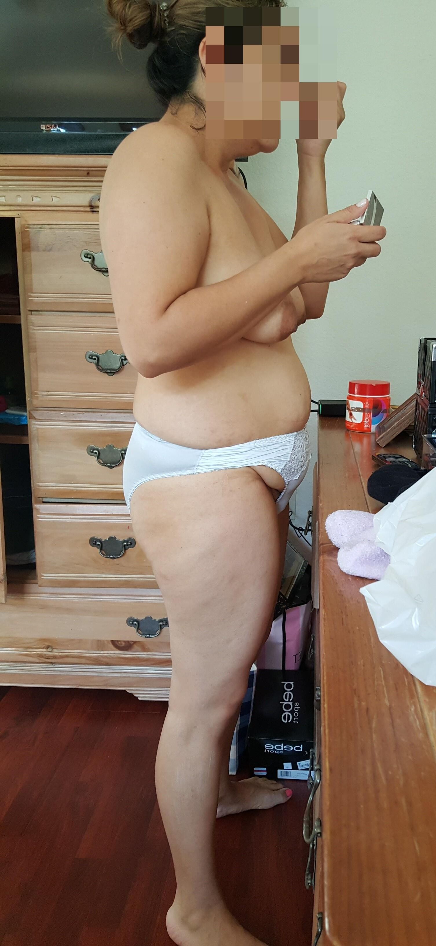 Panty and Bra Hairy Pussy Mom