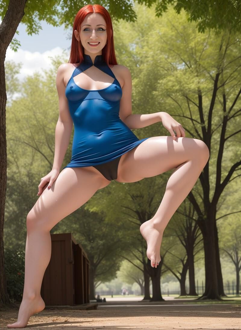 Redhead AI 2 - Slutty Outfits, Flashing in the Park