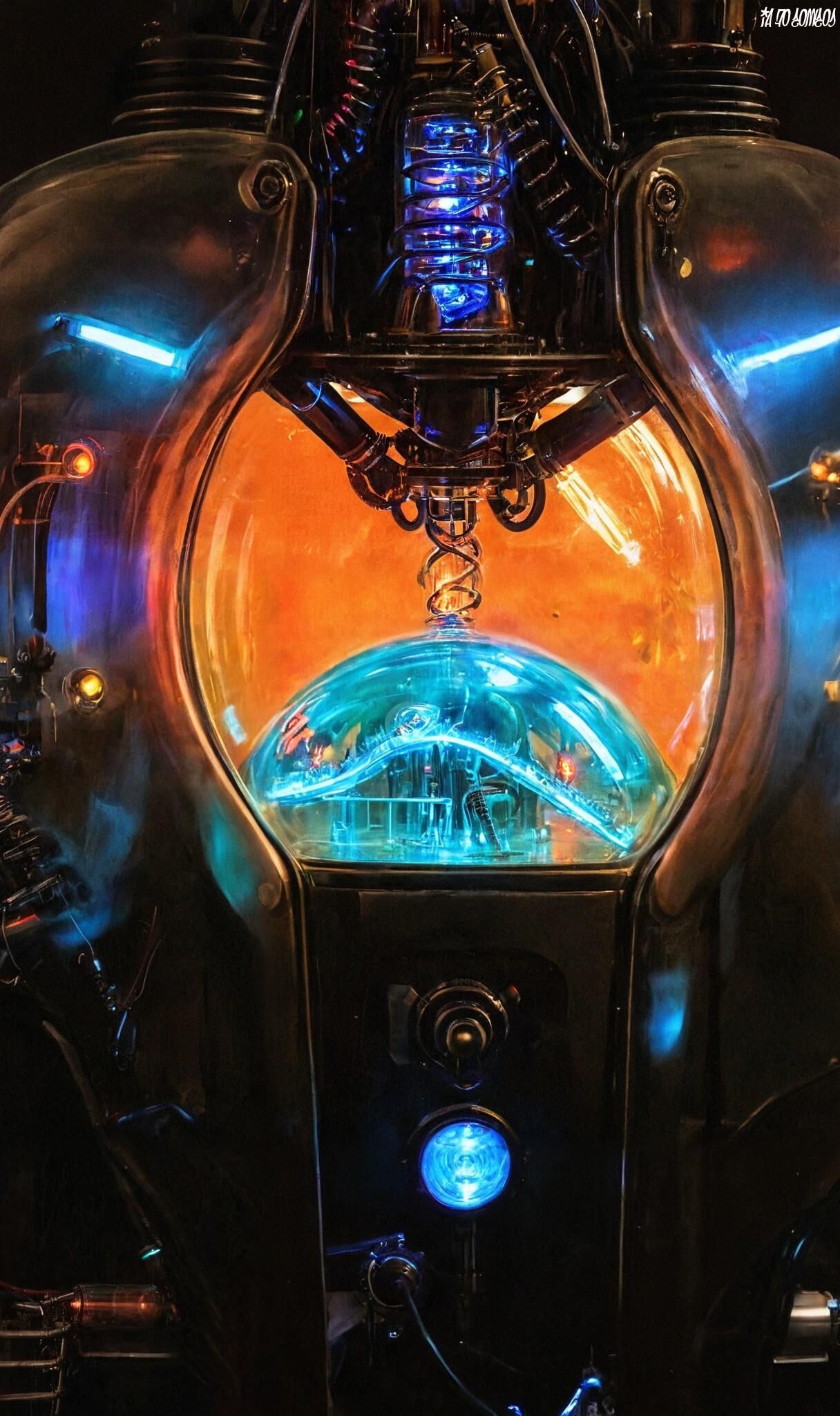 Cosmos Of Ai Artwork 0034 (Old Vacuum Tubes)