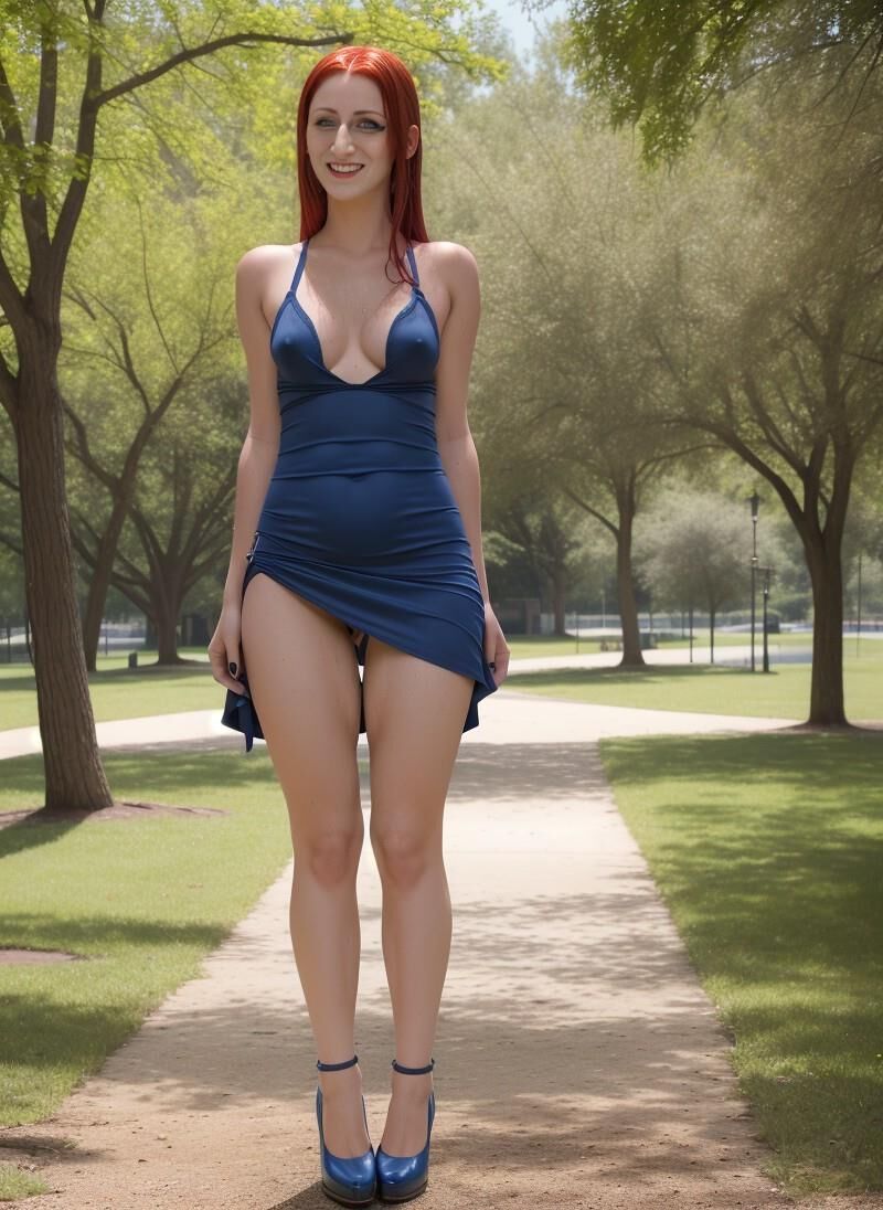 Redhead AI 2 - Slutty Outfits, Flashing in the Park