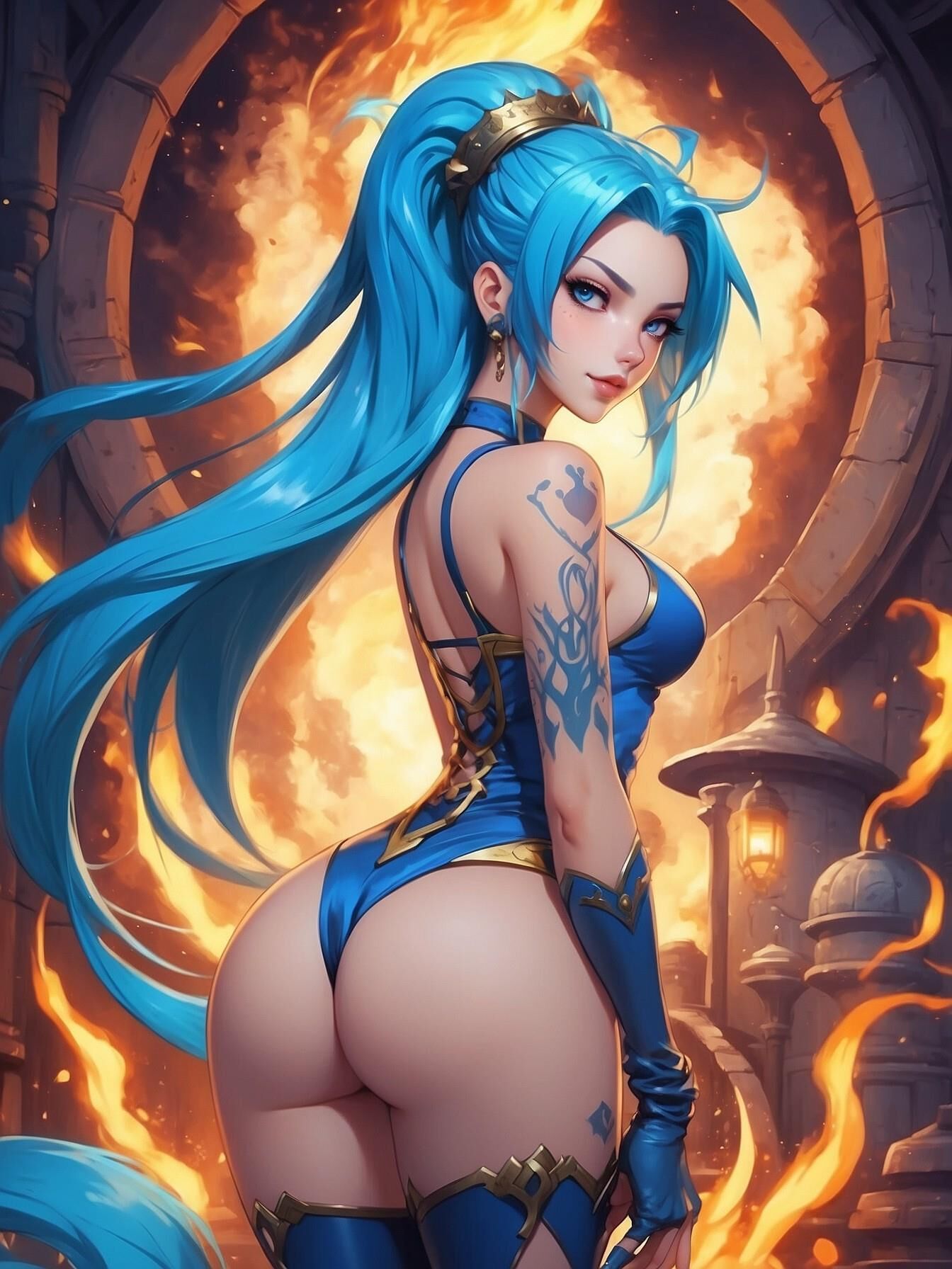 Jinx aus Arkane als Manga-Frau nn