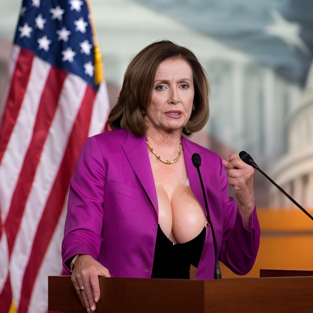 Nancy Pelosi Clivage/Seins (Inpainting)