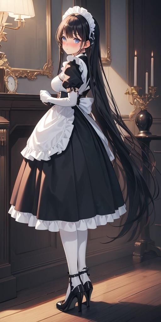 AI generated anime maids public