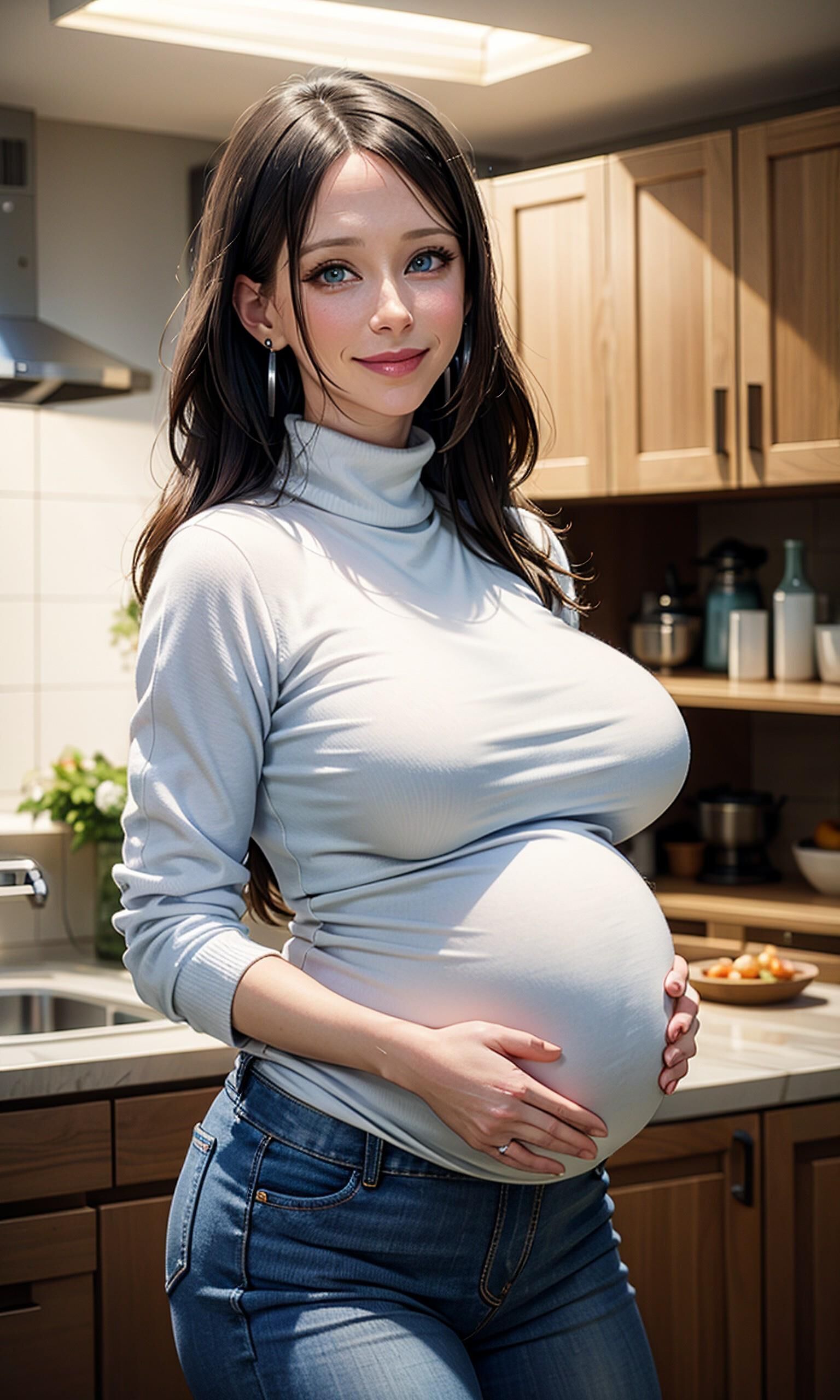 Fille enceinte qui allaite