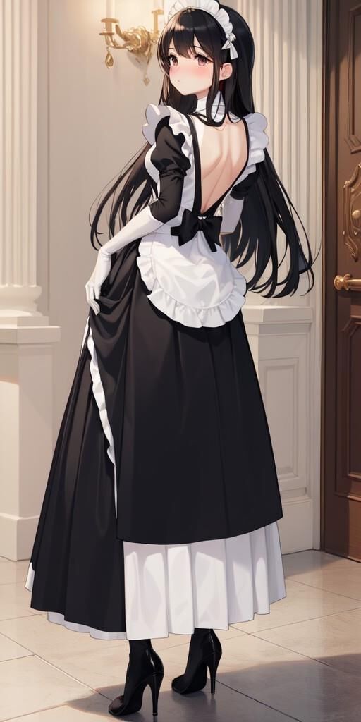 AI generated anime maids public