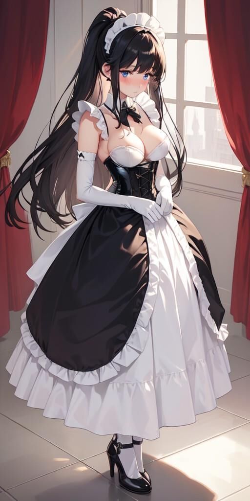 AI generated anime maids public