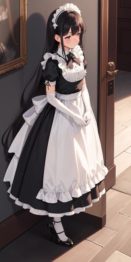 AI generated anime maids public