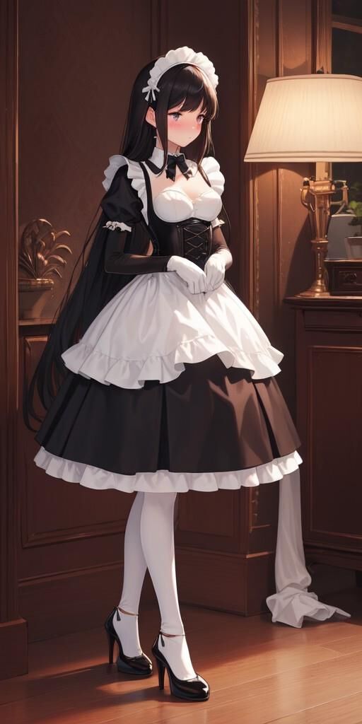 AI generated anime maids public