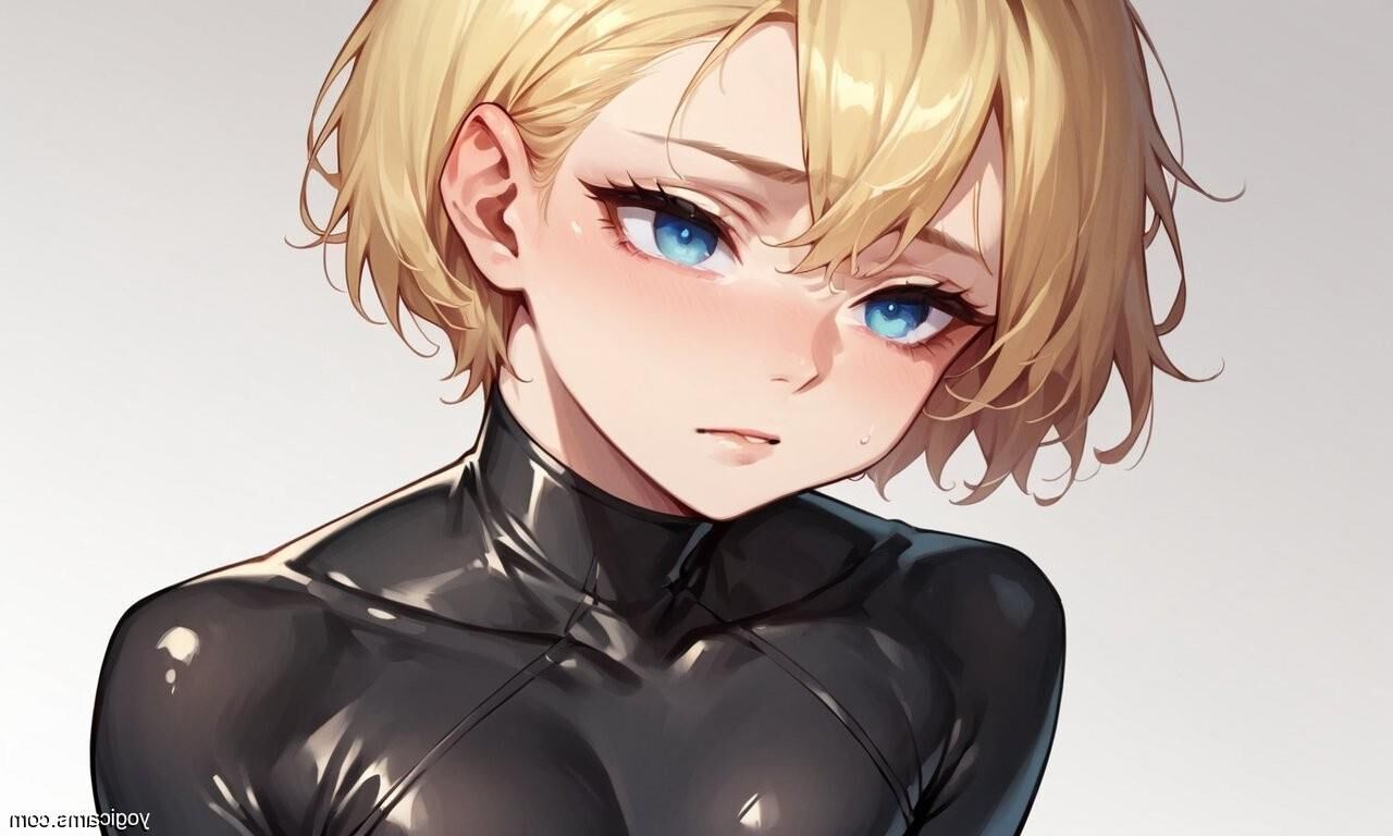 Rubia en látex Hentai