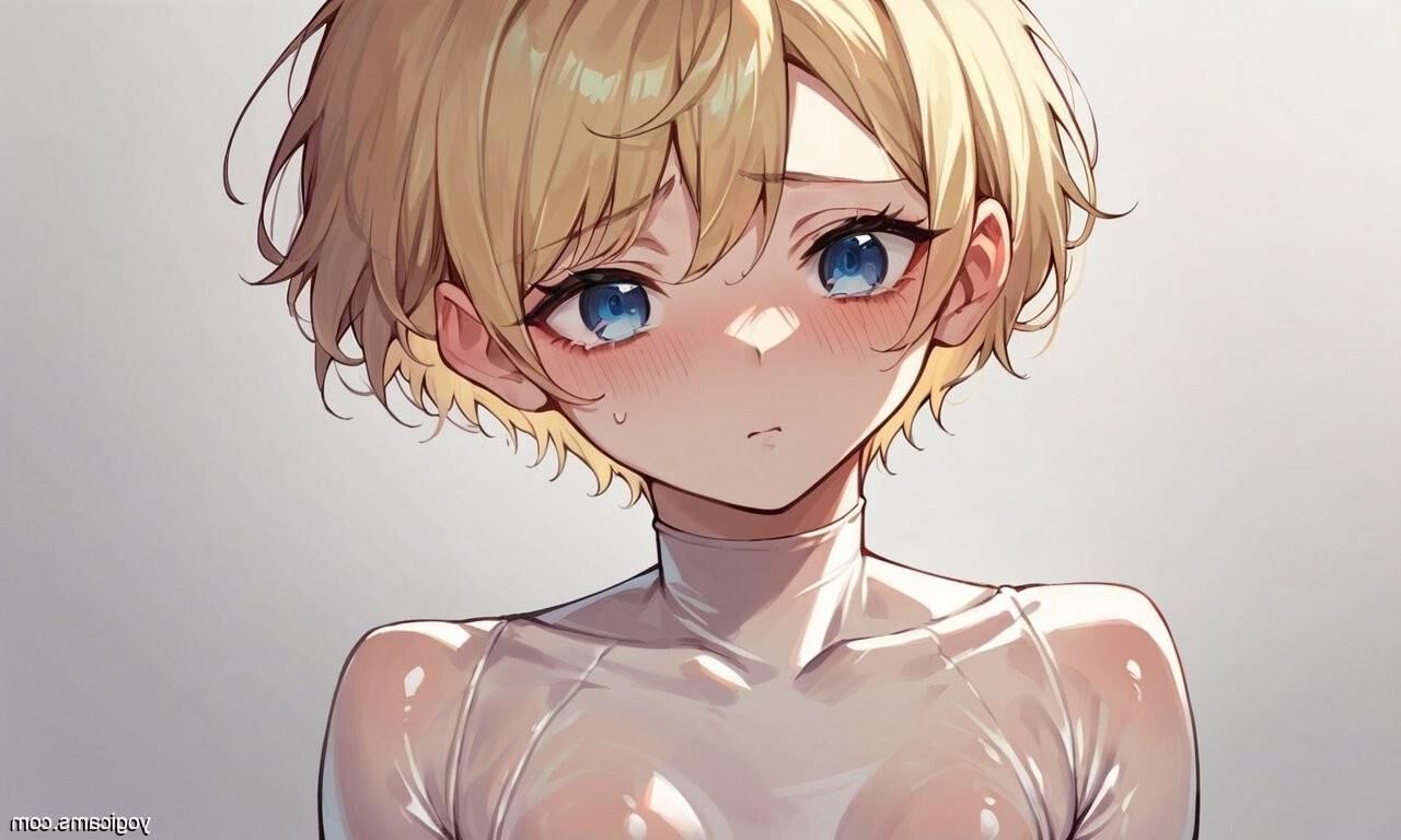 Rubia en látex Hentai