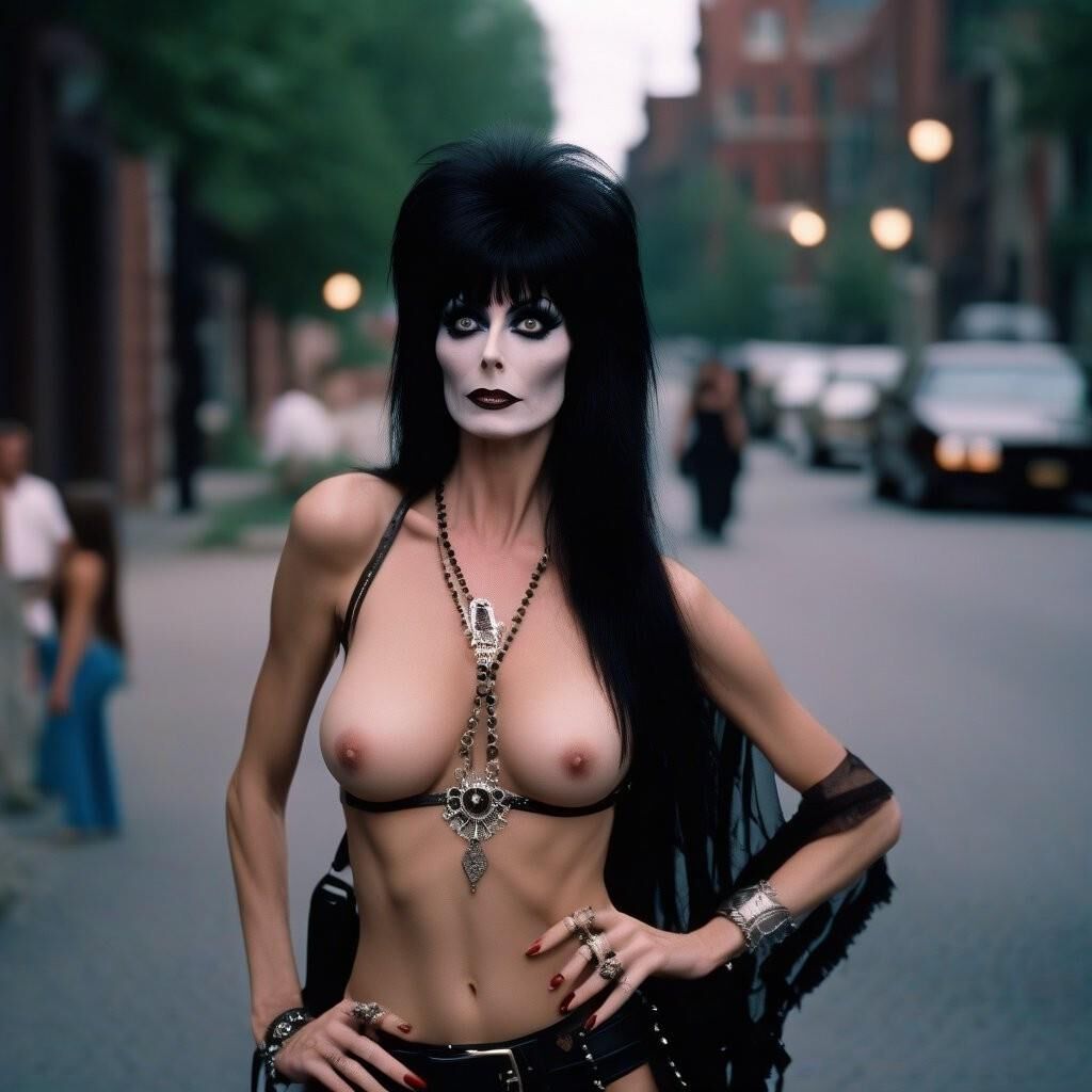 Iconic Beauty Elvira, Admirably and Respectfully AI made TY