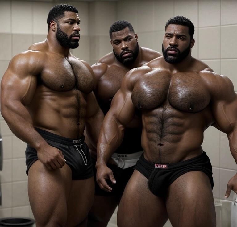 ai black muscled men