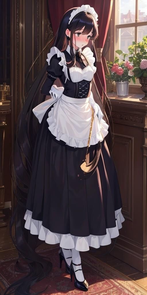 AI generated anime maids public