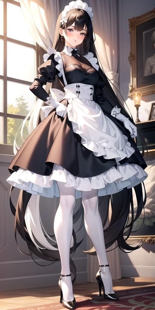 AI generated anime maids public