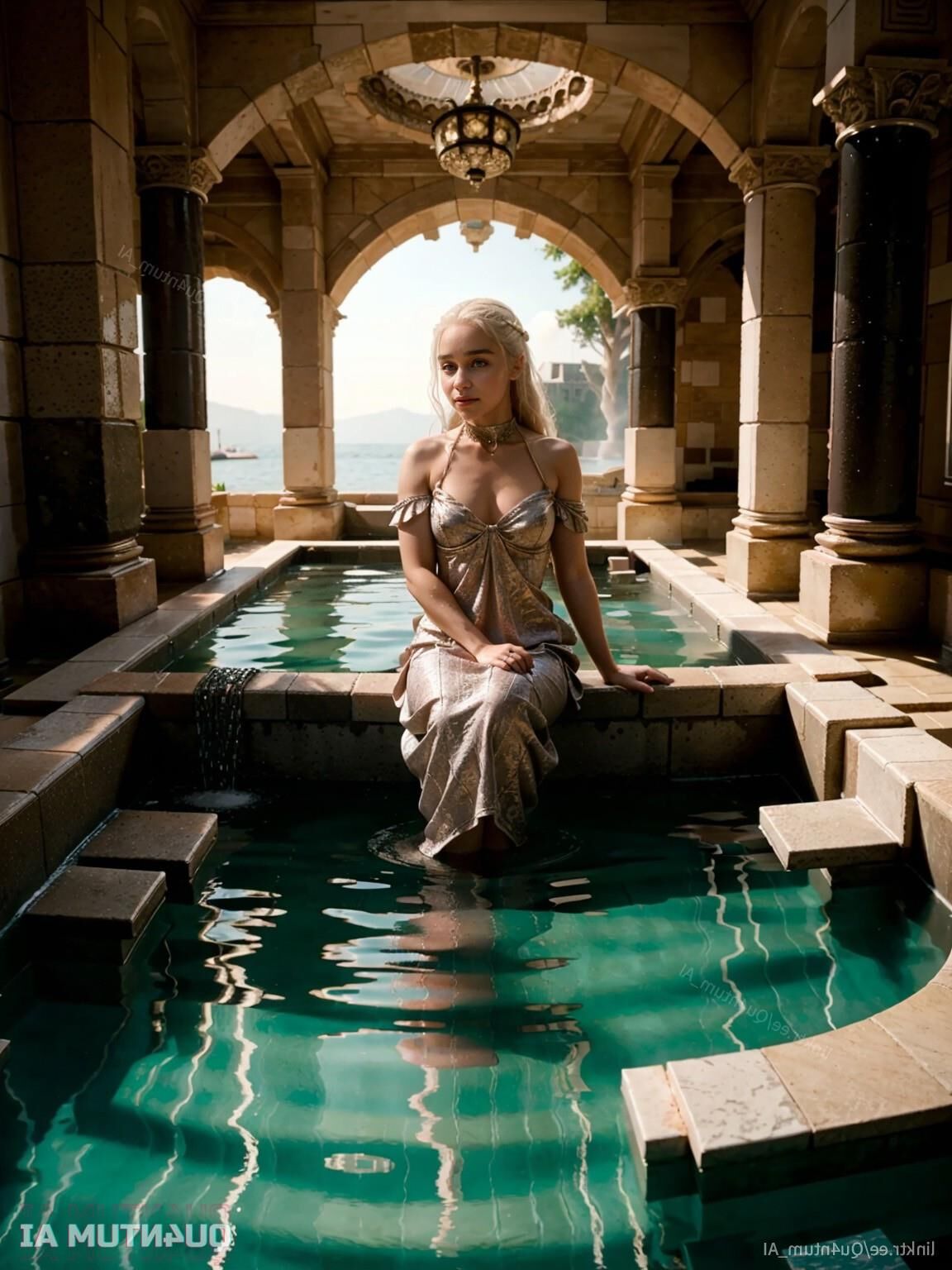 AI EmiliaC #Daenerys Targaryen Bath Time