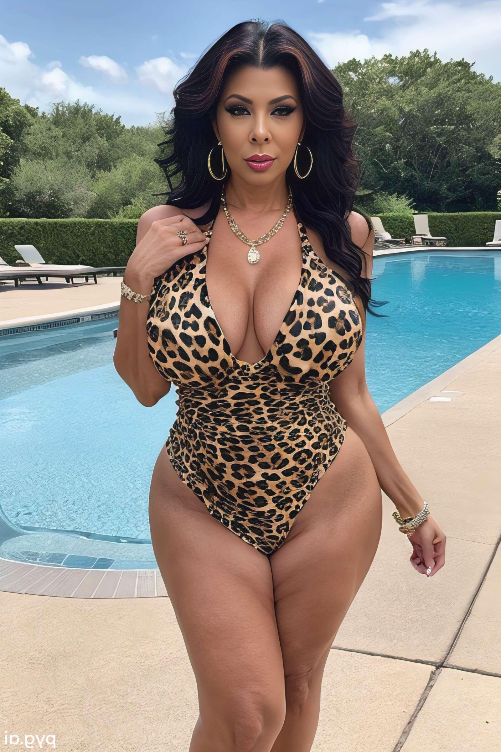 AI Mature PoolScene Woman 01