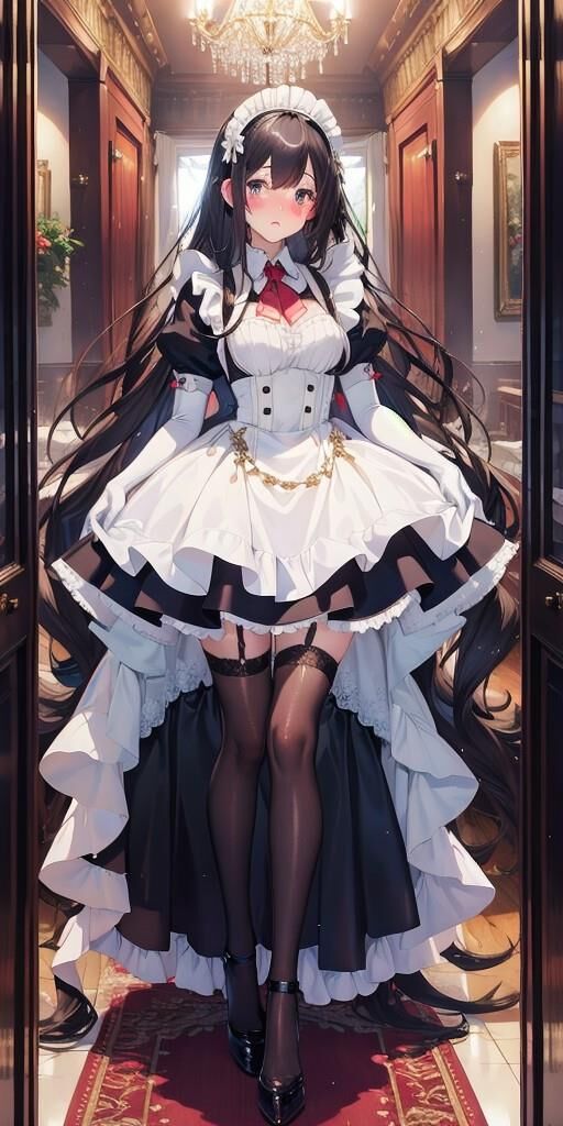 AI generated anime maids public