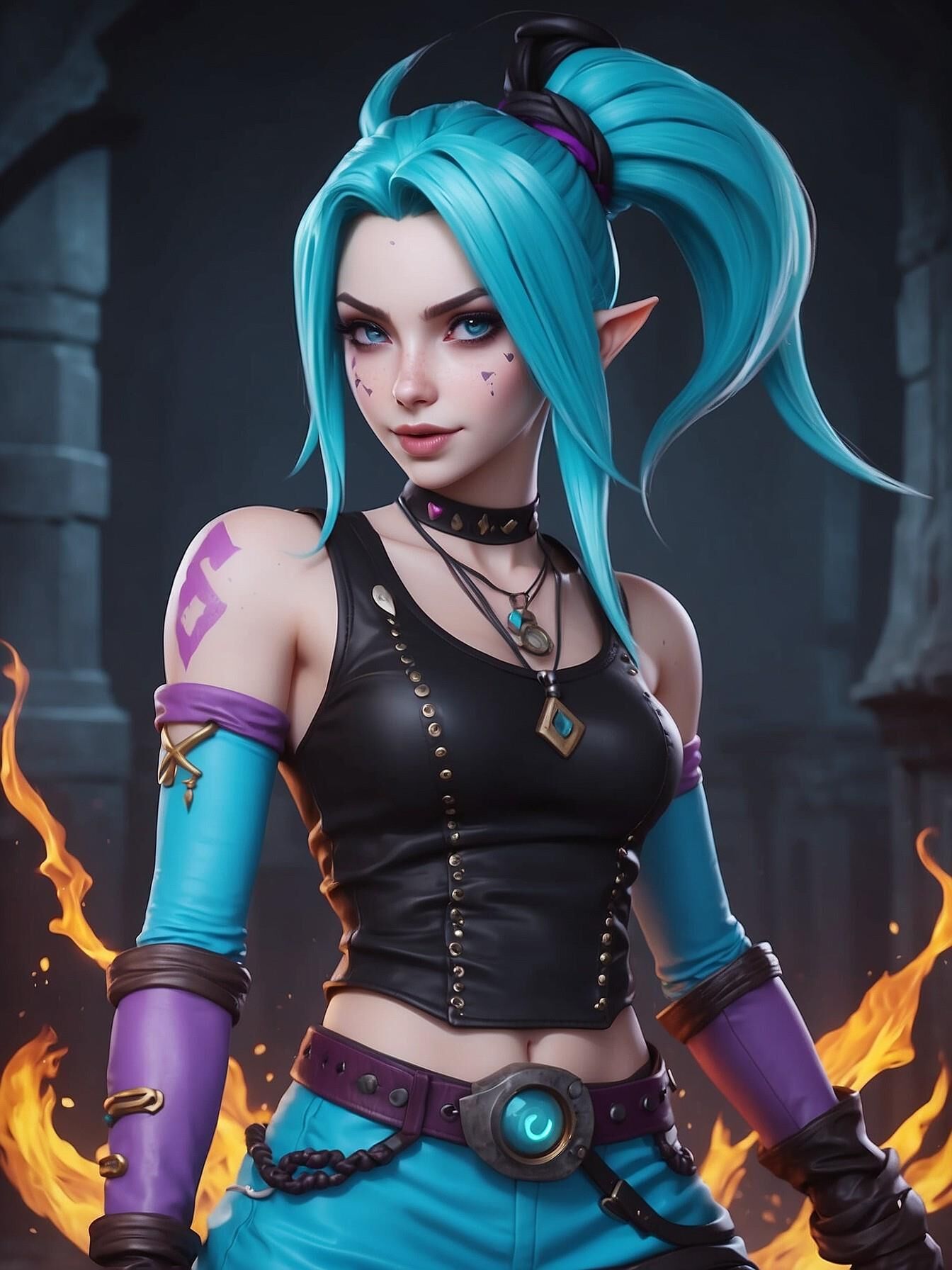 Jinx aus Arkane als Manga-Frau nn