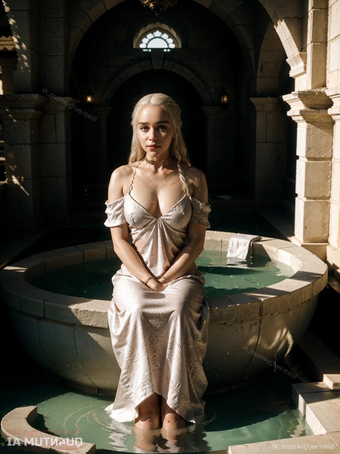 AI EmiliaC #Daenerys Targaryen Bath Time