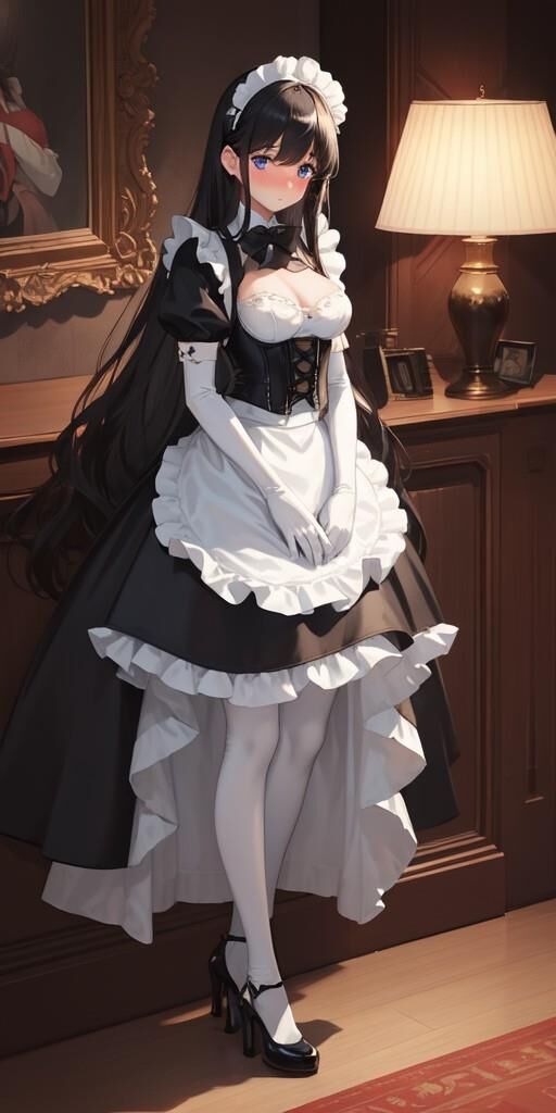 AI generated anime maids public