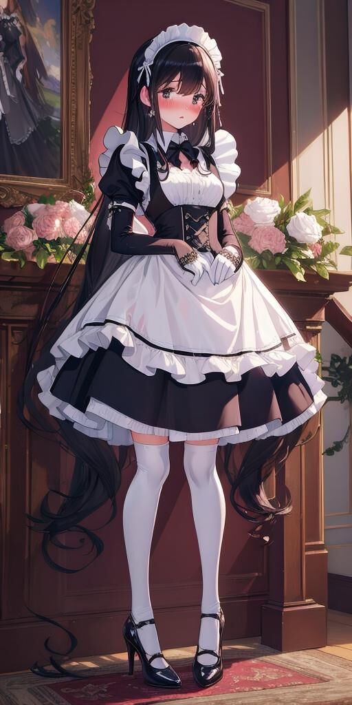 AI generated anime maids public