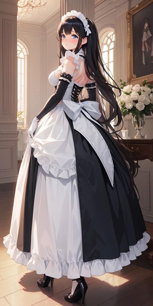 AI generated anime maids public