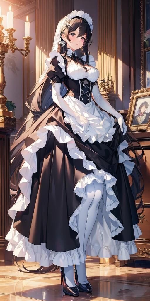 AI generated anime maids public