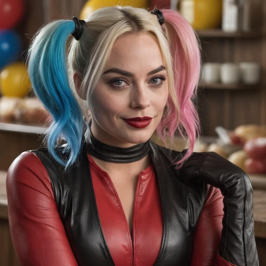 A.I. Harley Quinn in Leder