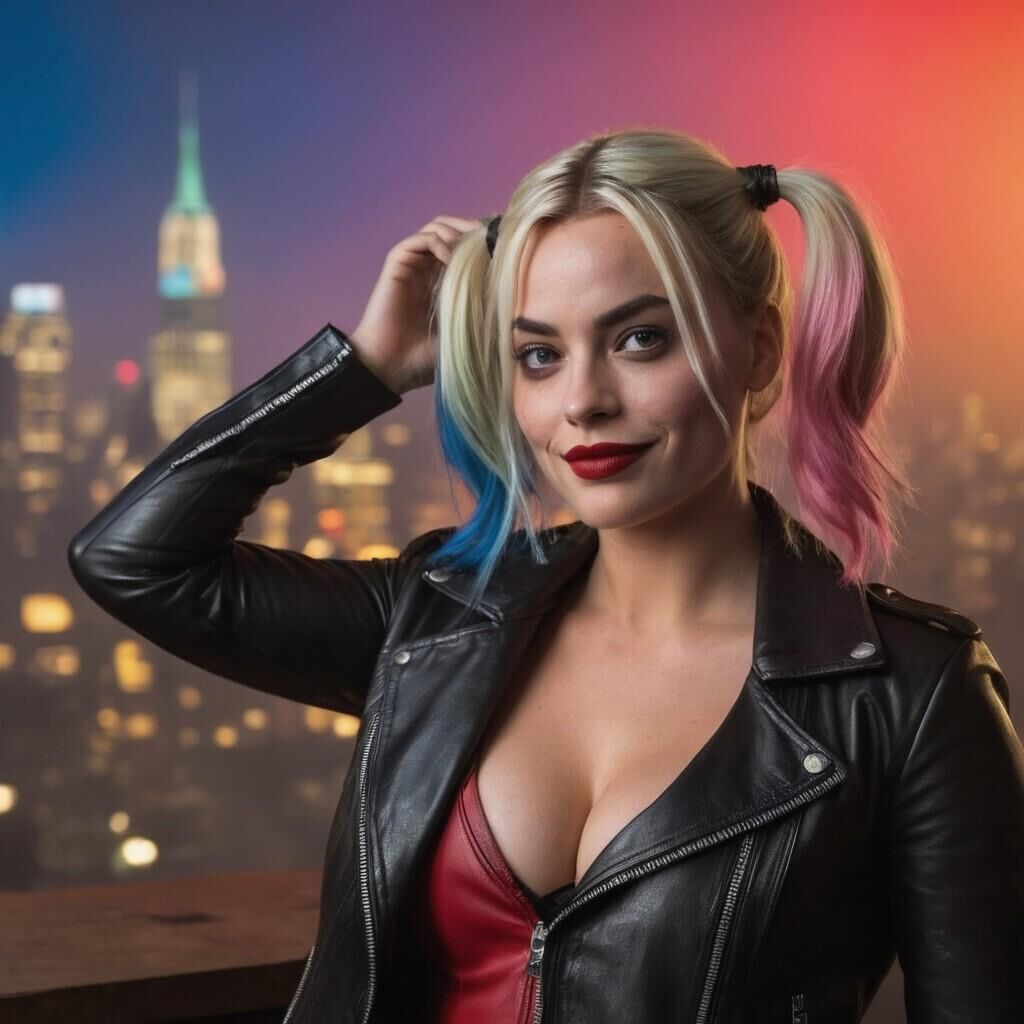 A.I. Harley Quinn in Leder