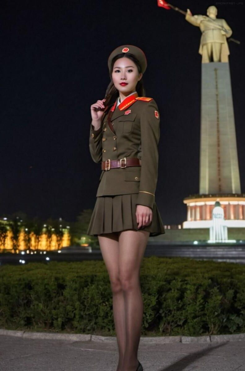 Amateur Corea del Norte Chicas Uniforme Piernas Nylon Fetiche Pantimedias