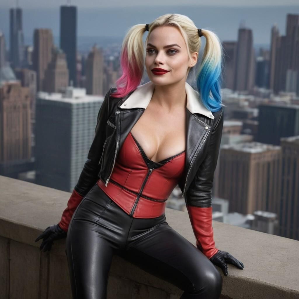 A.I. Harley Quinn in Leder