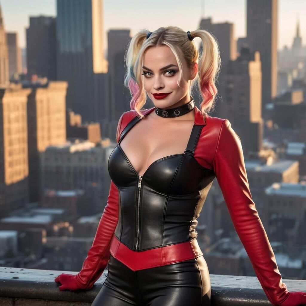 A.I. Harley Quinn in Leder