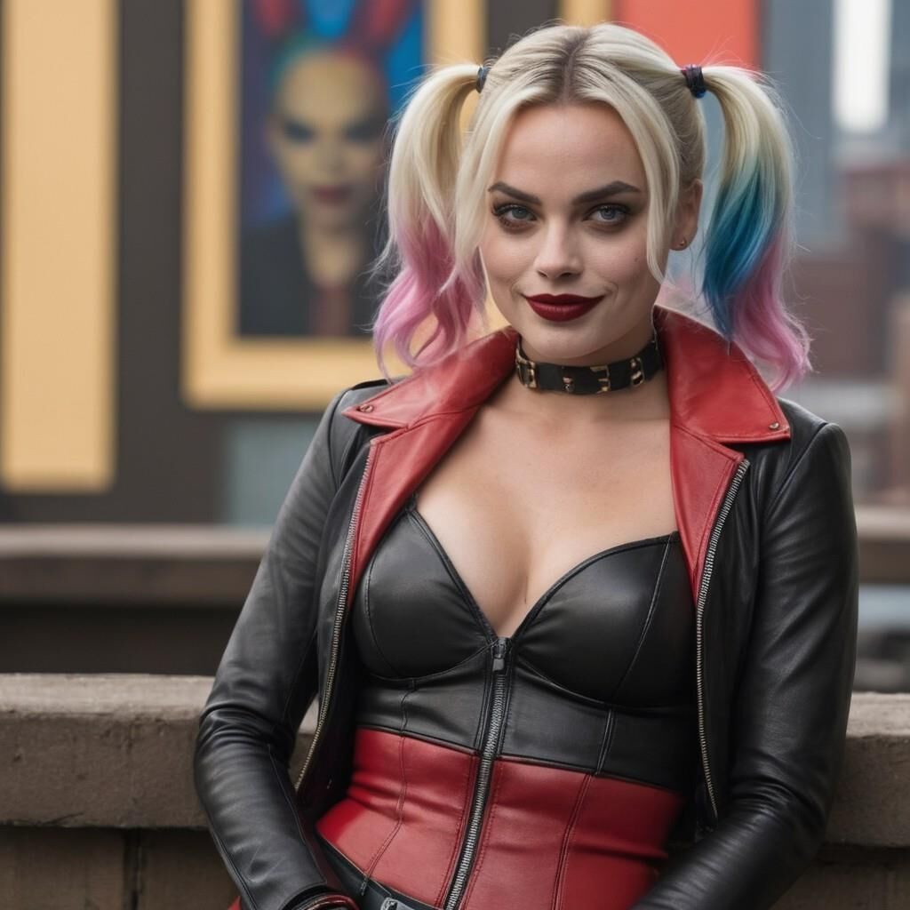 A.I. Harley Quinn in Leder