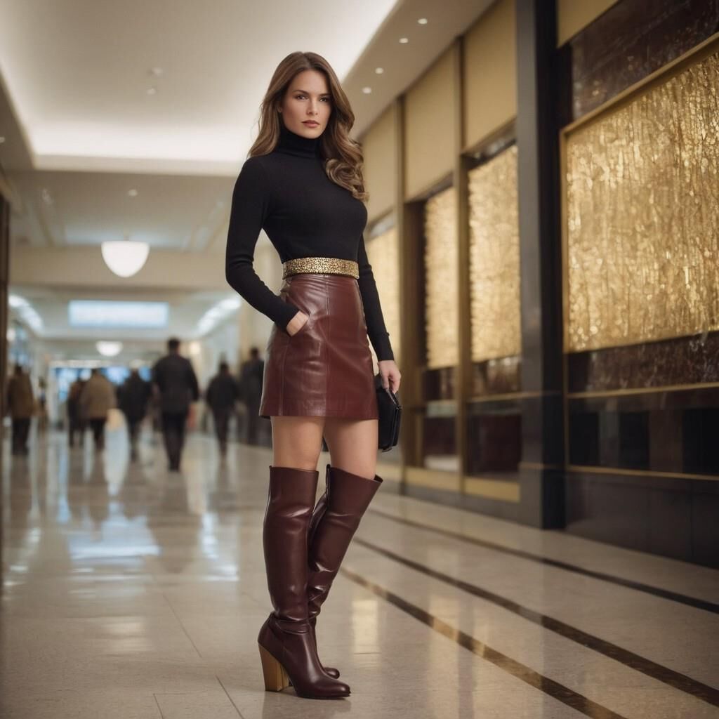 A.I. Mallslut in Leather Skirt