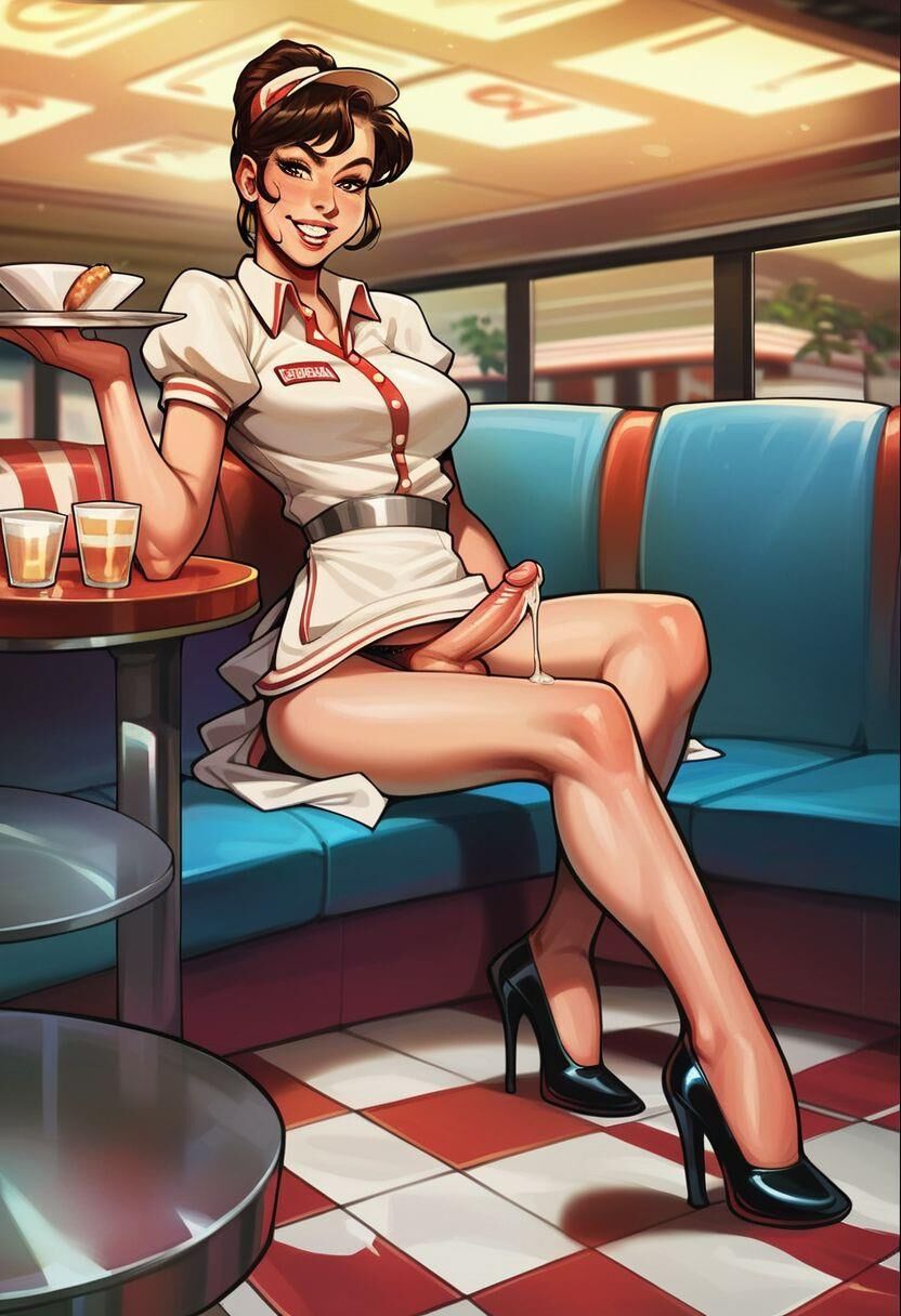 Retro Style Shemale Diner Waitress (IV)