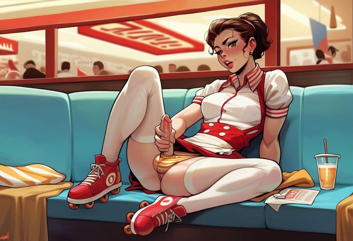 Retro Style Shemale Diner Waitress (IV)