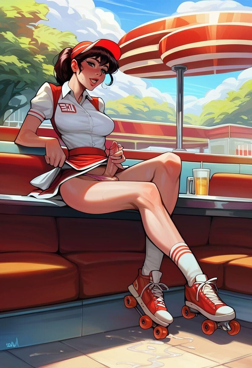 Retro Style Shemale Diner Waitress (IV)