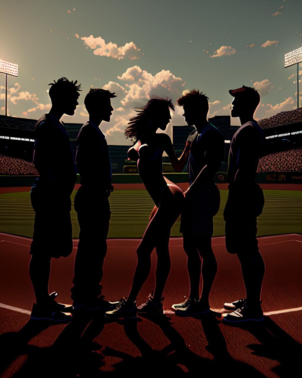 AI Generated 680: cartoon baseball  