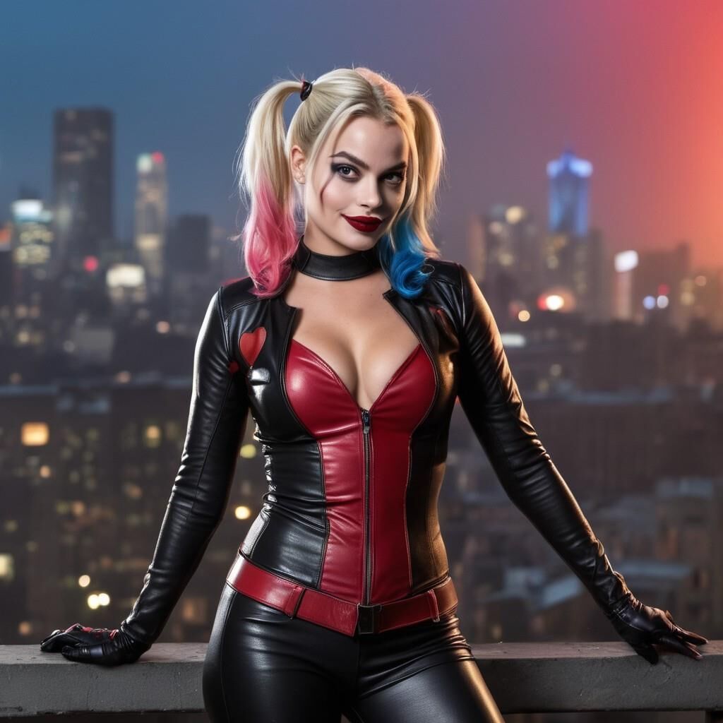 A.I. Harley Quinn in Leder