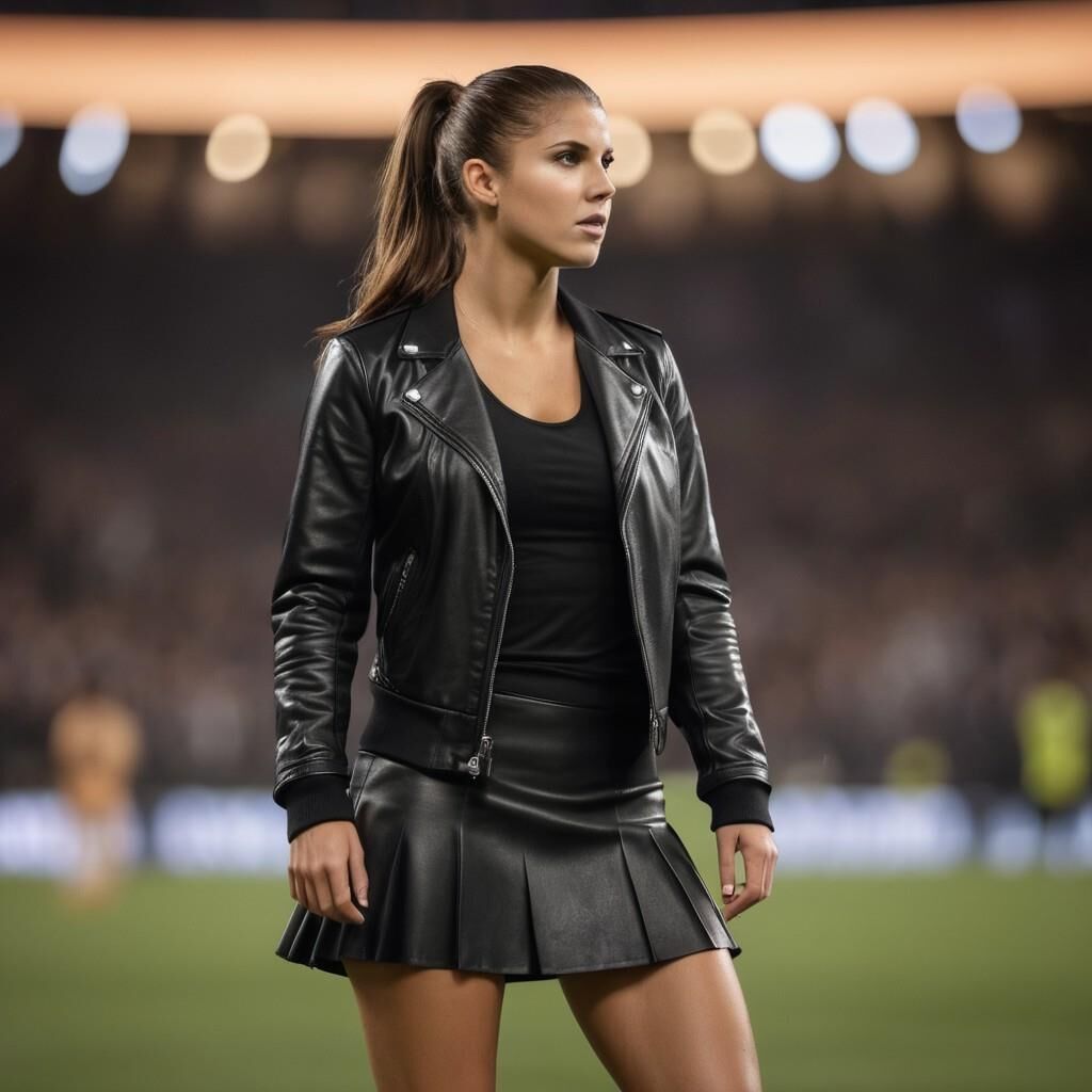 A.I. Alex Morgan playing soccer in Leather