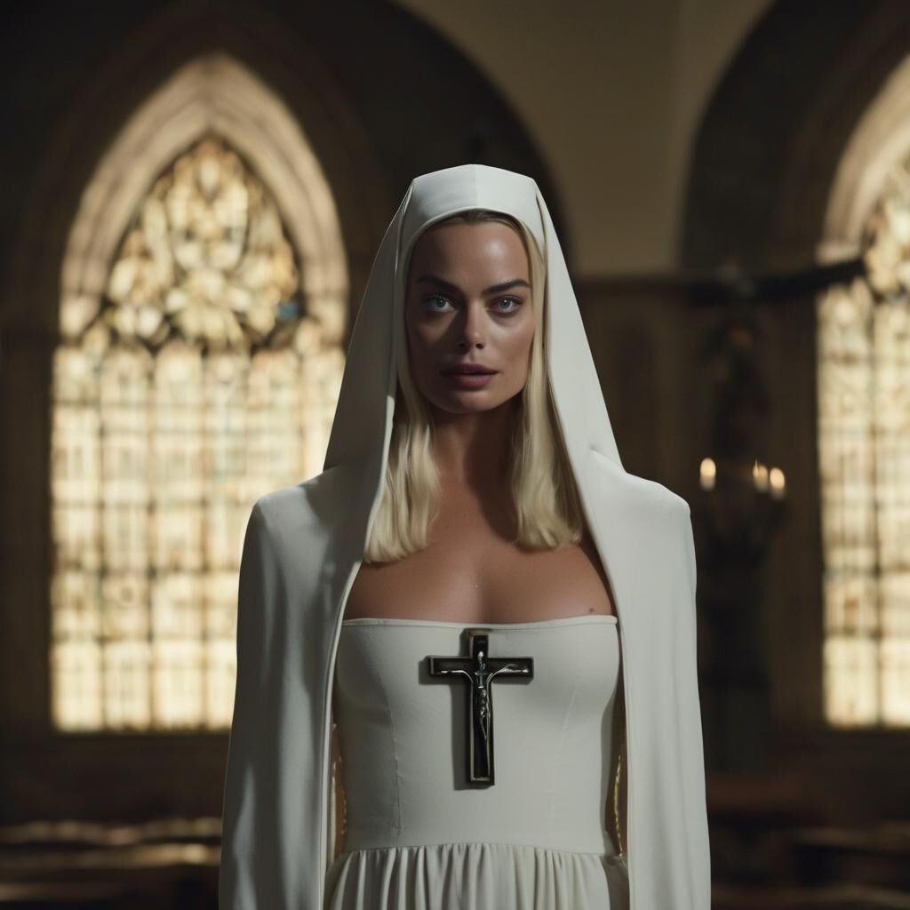 AI Margot Robbie Naughty Nun - Comment with requests