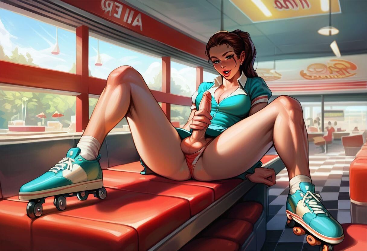 Retro Style Shemale Diner Waitress (IV)