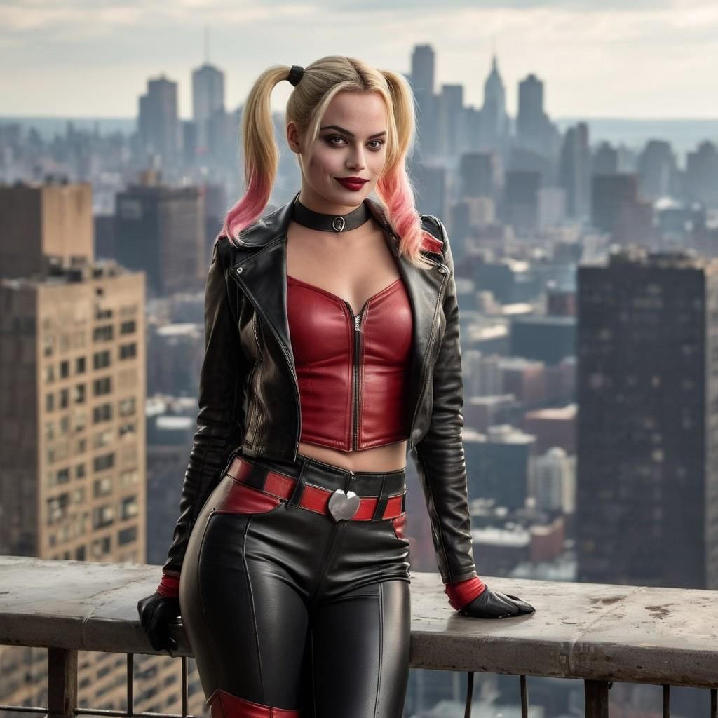 A.I. Harley Quinn in Leder