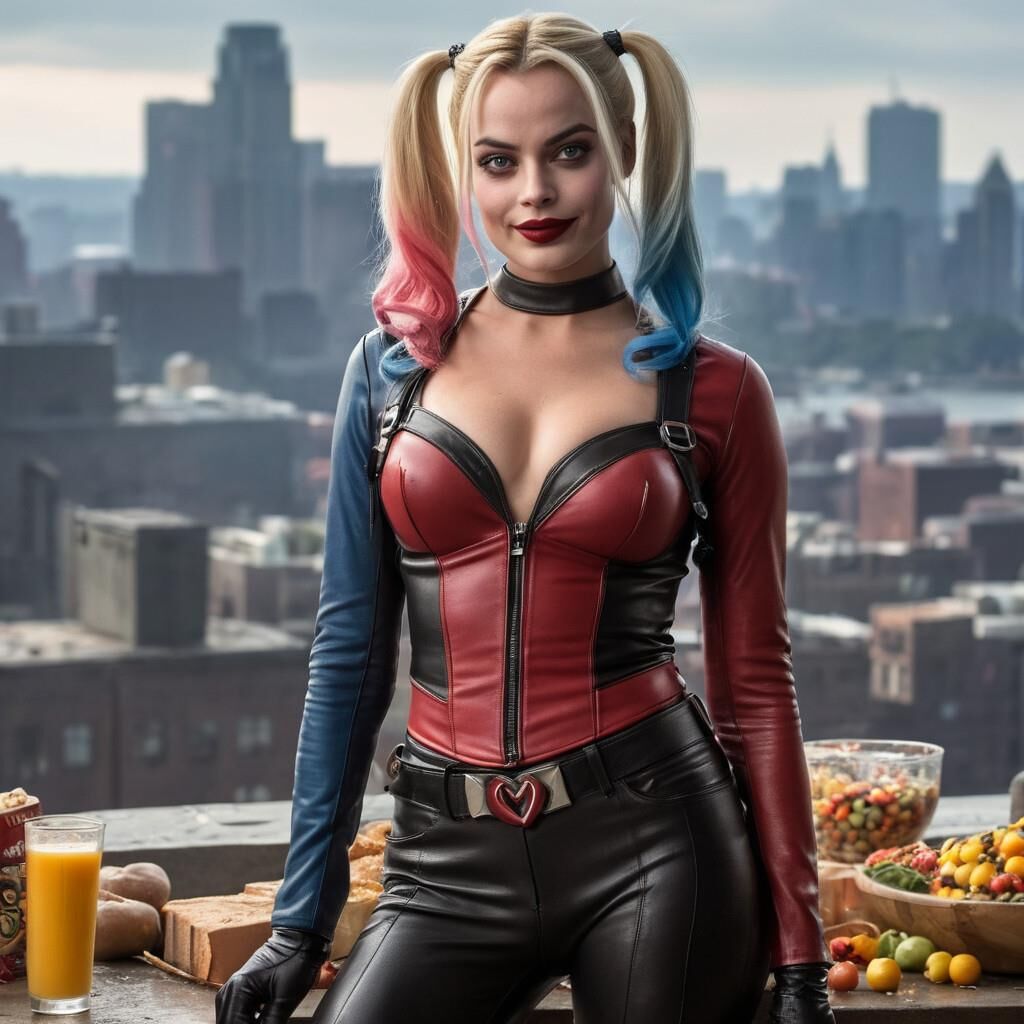 A.I. Harley Quinn in Leder