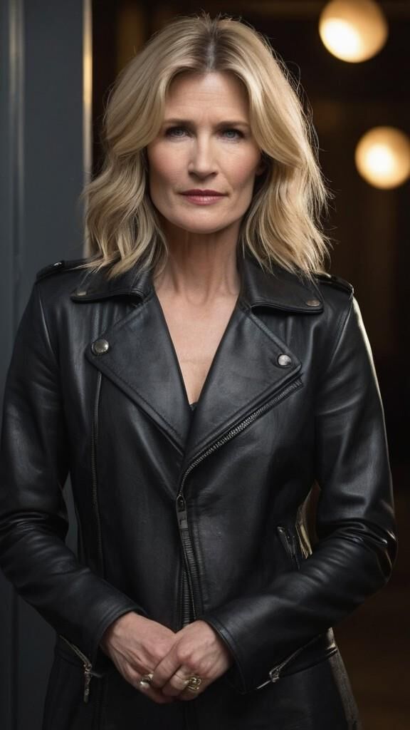 KI Laura Dern in Leder