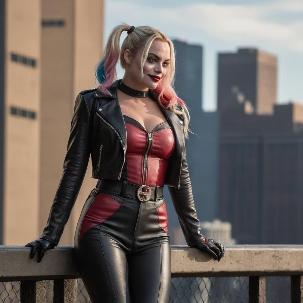 A.I. Harley Quinn in Leder