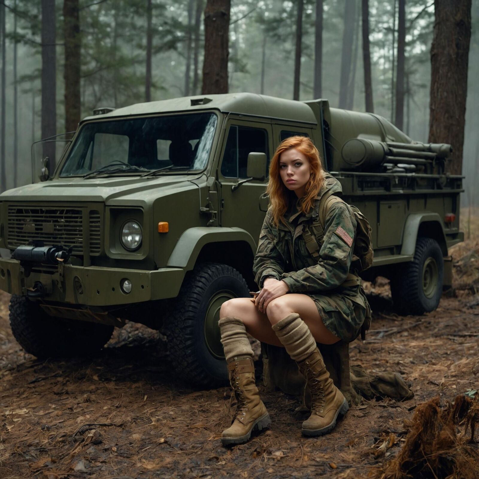 Army Girl Platoon - Damp Forest