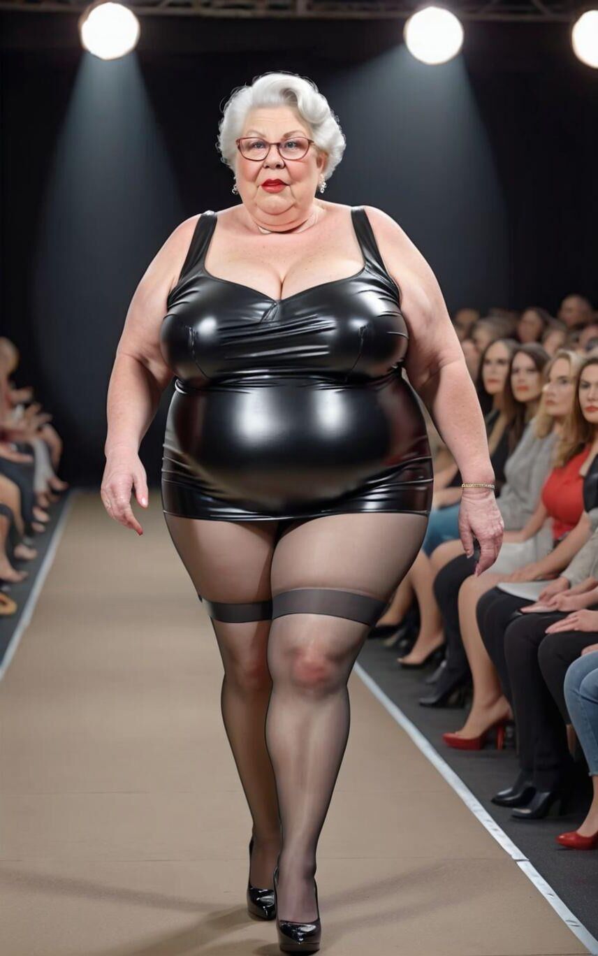 AI BBW Milf and Gilf at the Catwalk