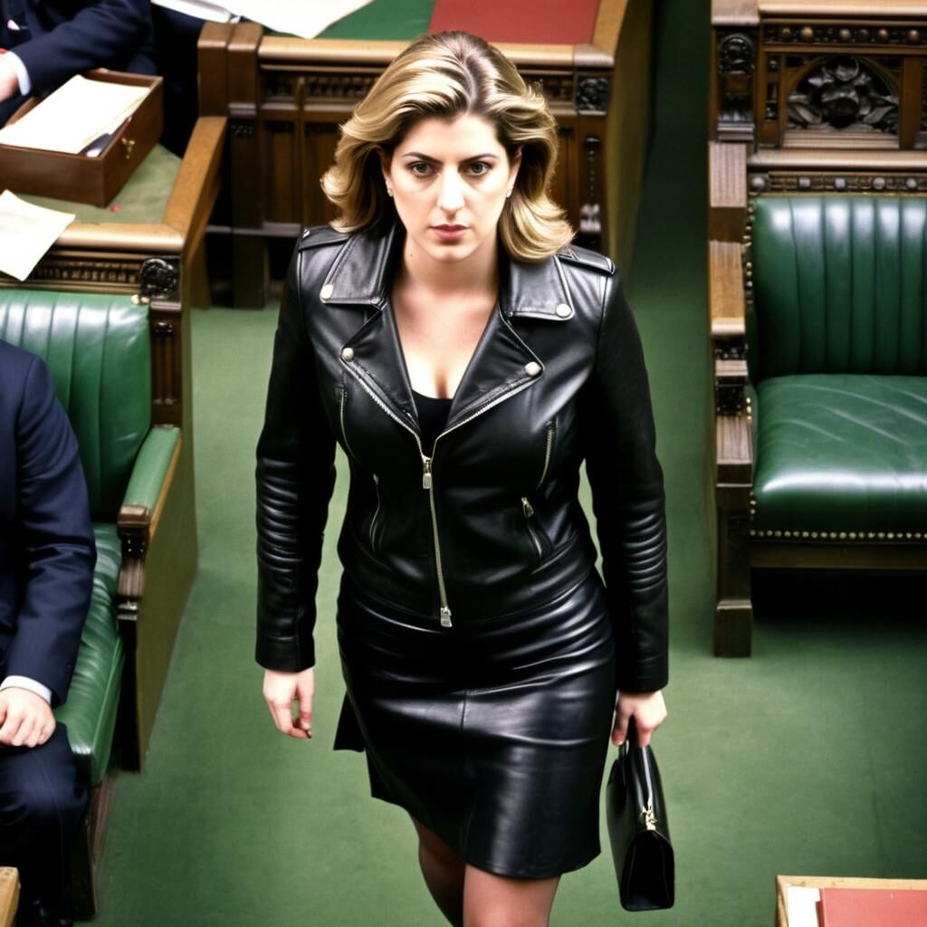 A.I. Penny Mordaunt in Leder