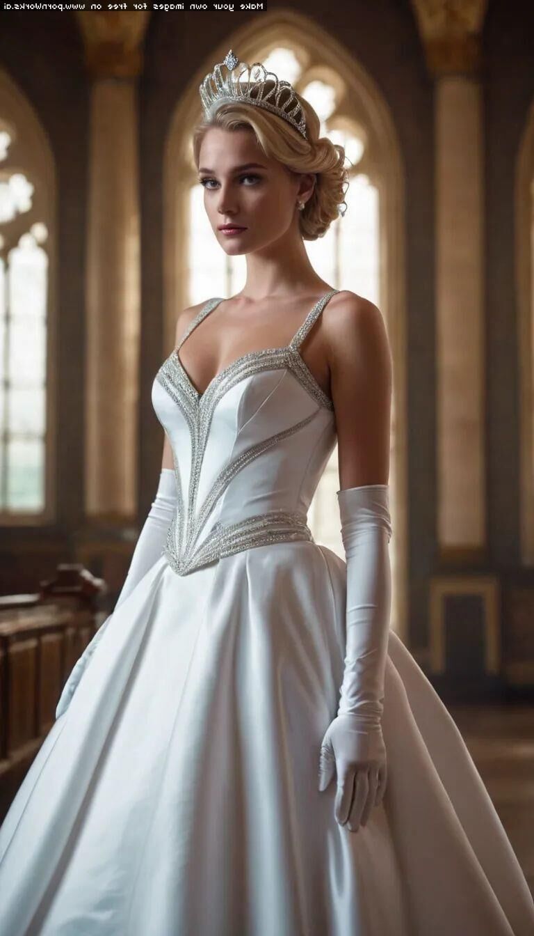 Princesse en robe de bal AI